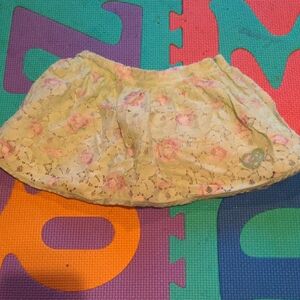 Baby Blumarine Mint And Pink Floral Lace Skirt Never Worn
